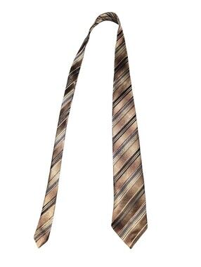 6/8/25. Men's Botany 500 Brown Multi-Stripe Tie - Versatile Business Accessory